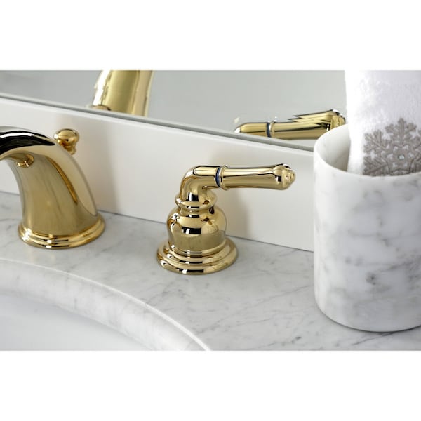 KB962B Widespread Bathroom Faucet, Polished Brass